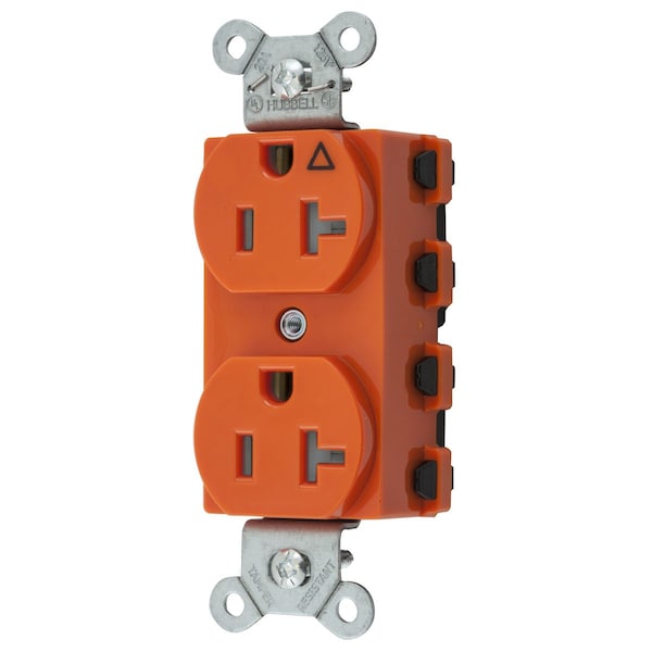 Straight Blade Receptacle, 5-20R, 20 A, 125V AC, 2 Pole, 3 Wire, Flush Mount, Grounded